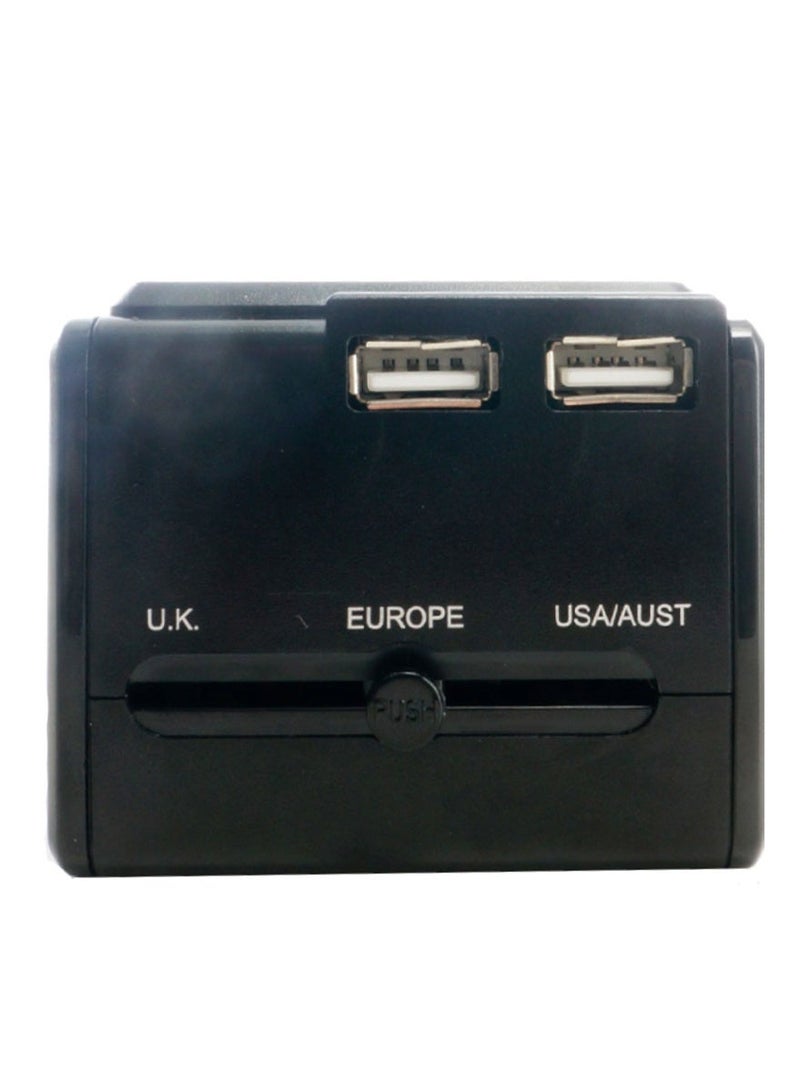AMERICAN TOURISTER Universal Travel Adapter Black|3 USB Ports|Compact and Portable|Universal Compatibility - Image 3